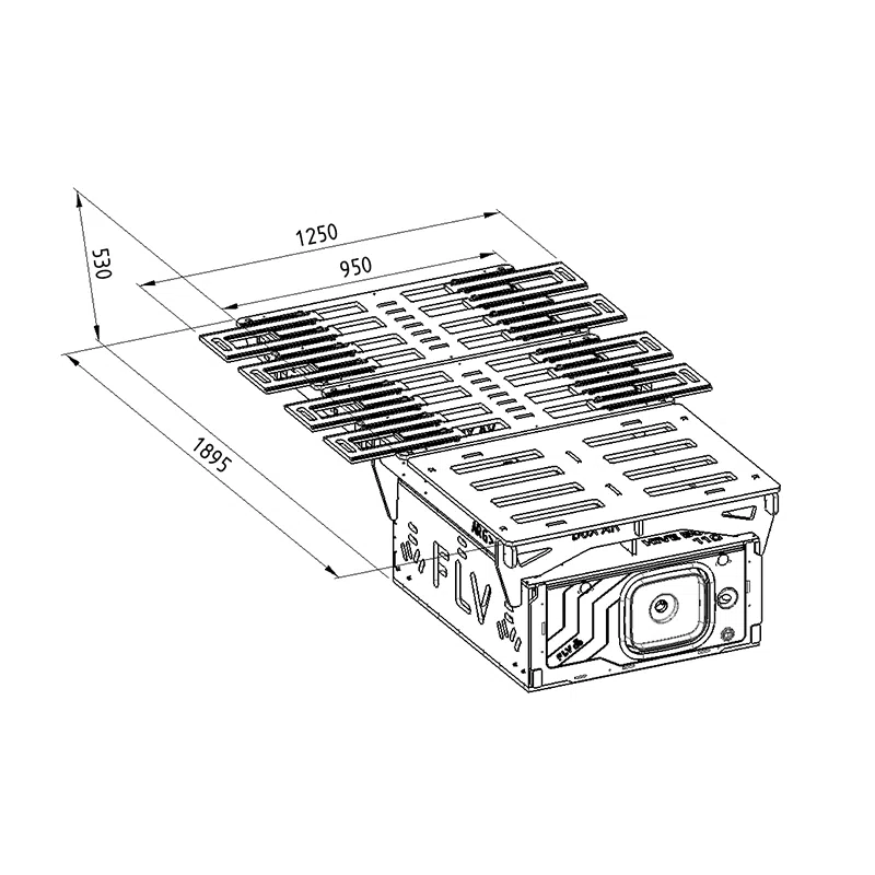 Sommier + structure de lit Hive Box 110